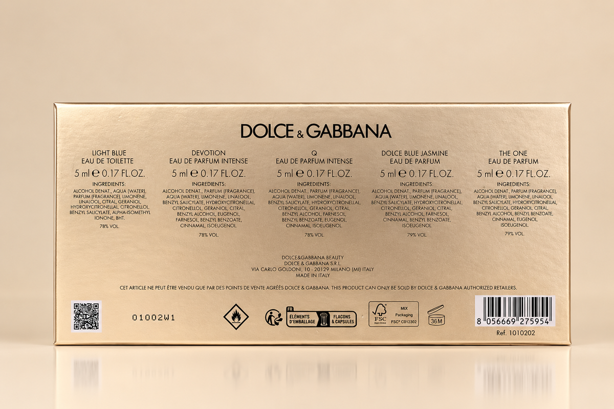 Set Dolce & Gabbana Mini Perfumes x5 – Travel Retail Exclusive